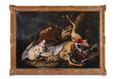 une image représentant un tableau mettant en scène des animaux et des oiseaux dans un décor boisé
