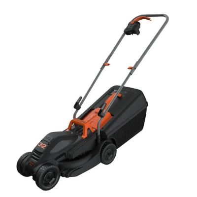 a black and decker lawn mower on a white background