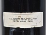 a label on a bottle of wine that says selezionate ed impportato da weiweie thun
