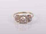an antique three stone diamond ring