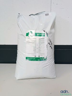 un sachet de poudre blanche posé sur un comptoir