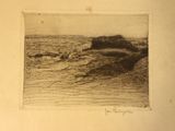 a black and white drawing of a boat in the water