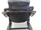 an image of a black leather chair on a white background