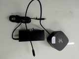 a charger and a power cord attached to a wall