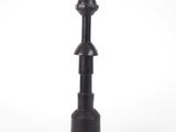 an image of a black fire hydrant on a white background