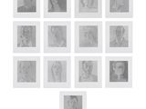 several black and white photographs of people are arranged into a heart