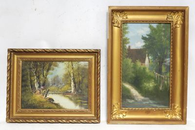 École du XXe siècle. Paysages de campagne. - Photo 1