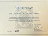 a certificate that is being displayed on a table