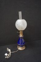 Lampe à huile française - de style SÈVRES - bleu cobalt avec… (photo 3)