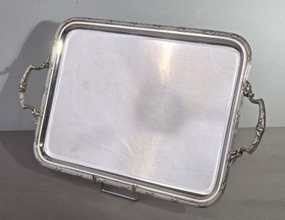 a silver tray that is sitting on a table