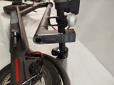 a close up of a bike with a camera attached to it