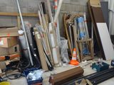 a room with a lot of items and tools on the floor