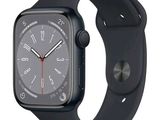 une image représentant une Apple Watch noire sur fond blanc