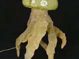 a close up of a jellyfish made out of a leaf