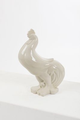 Jacques ADNET (1900-1984) Coq Sculpture en faïence émaillée … - Photo 1