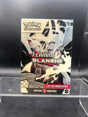 the pokemon trading card is displayed on a clear shelf