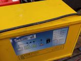 a yellow box that is sitting on top of a pallet