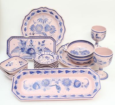 HENRIOT QUIMPER - HB QUIMPER Partie de service en faïence à …