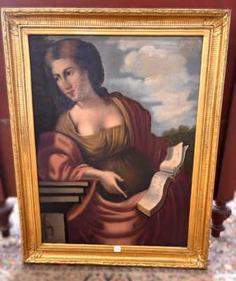 Huile sur toile « La Sybille de Cumes » époque XIX H 77 X 57…