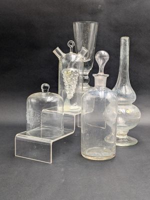 VERRERIE XIXè et XXè : carafon, flasque, etc.