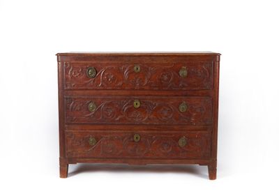 image d'une commode en bois sur fond blanc