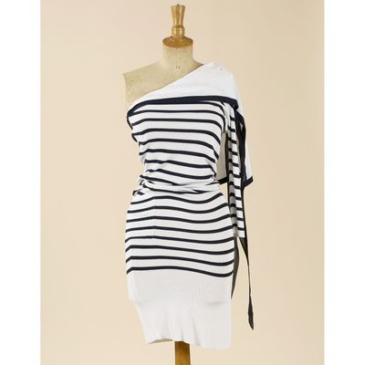 Jean-Paul GAULTIER Maille Femmes, Robe one shoulder marinièr…