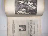 an old book with a picture of a woman on it