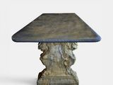 an image of a table with a lamp on top of it