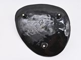 a picture of a black rock with a smiley face on it