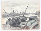 deux bateaux qui sont échoués sur la plage