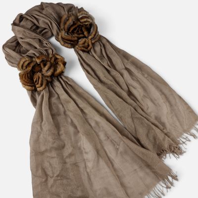 a close up of a scarf on a white background