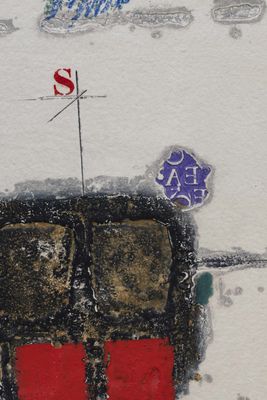 a painting of a bus on the side of a building