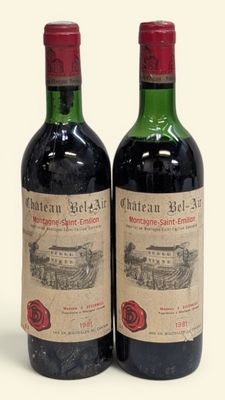 deux bouteilles de vin rouge posées l'une à côté de l'autre sur une surface blanche