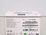 a white box with a barcode on it sitting on a table