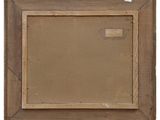 a painting of a wooden frame with a brown background