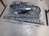 a pile of electrical equipment that is on the ground