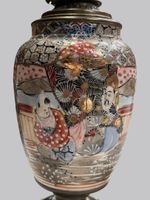 Vase Satsuma monté en lampe avec un riche polychrome avec sc… (photo 2)