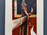 une image d'un tableau représentant une femme avec un oiseau dans la main