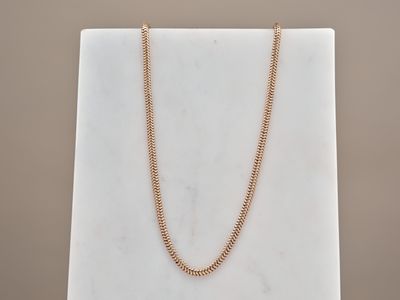 Elément de collier en or jaune 9k 375 millièmes à maille tub…