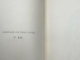 an open book with a black and white title on it