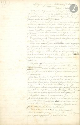 une photo en noir et blanc d'un document sur lequel figurent des inscriptions