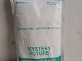 the back of a bag of mystery future powder sitting on top of a counter