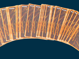 a lot of cards that are sitting on a table
