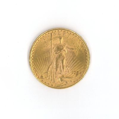 an image of a gold coin on a white surface