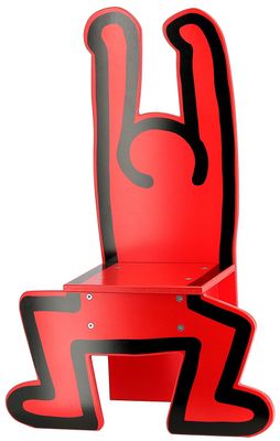 Chaise pour enfants « Keith Haring », version rouge