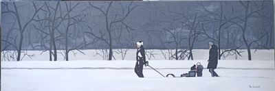 Amélie ROMET. La neige, 2024. Acrylique sur toile signée en …