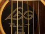 a close up of a guitar with a label on it