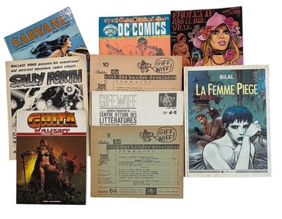 un grand nombre de bandes dessinées sur la table