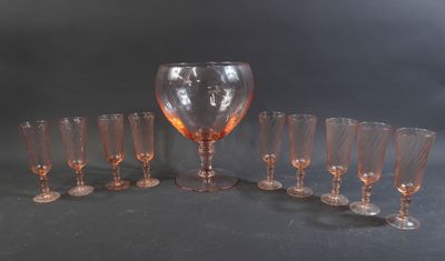 an image of a group of wine glasses sitting on top of a table