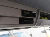 a view of the inside of a vehicle with a radio